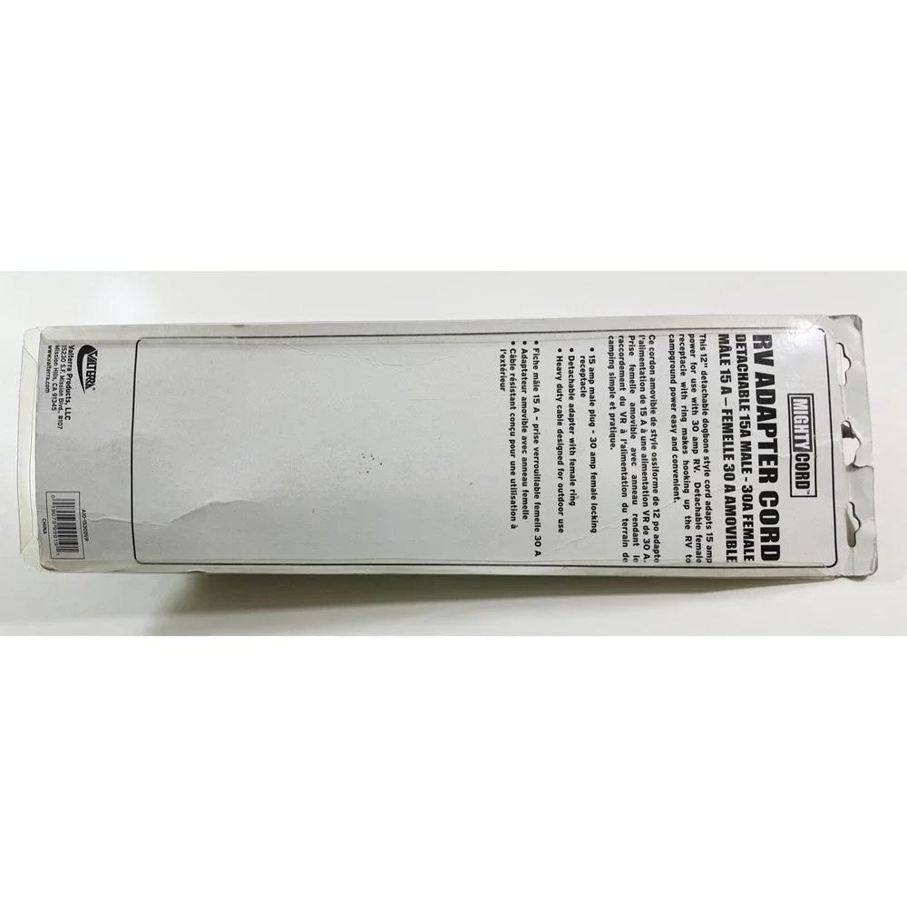 Valterra Mighty Cord A10-1530DVP Adapter Detachable 15A Male-30A Female
